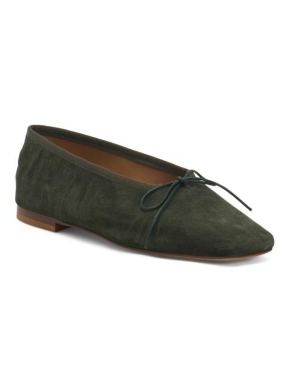 MANSUR GAVRIEL Made In Italy Suede Square Toe Ballerina Flats
